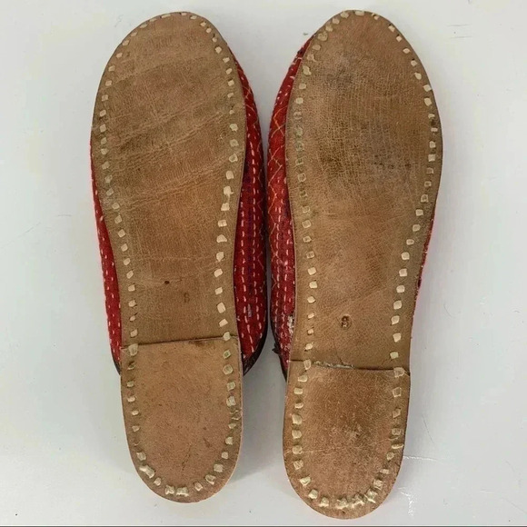 Jutti Leather & fabric handmade Indian party shoes - Picture 4 of 9